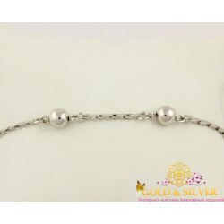 Серебряный Браслет 925 проба. Женский серебряный браслет, Шары 820080c